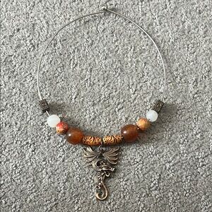 Dragon Pendant Beaded Necklace